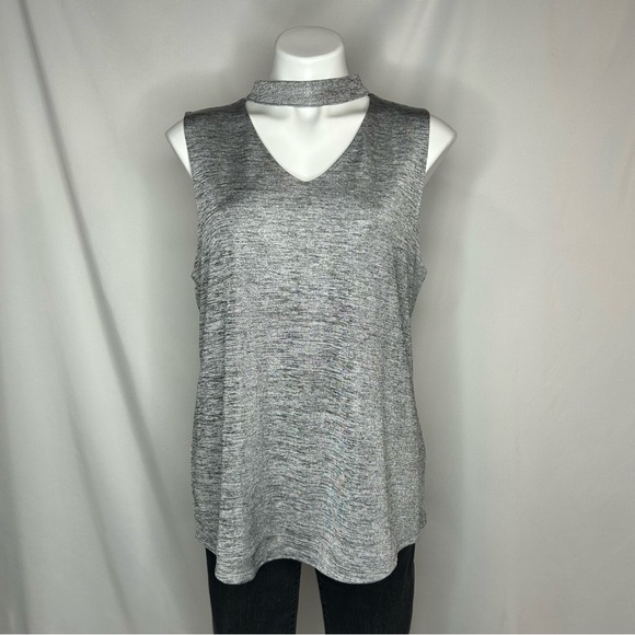 Ruff Hewn Sleeveless Draping Mock Choker Top,‎ Large - Picture 1 of 11